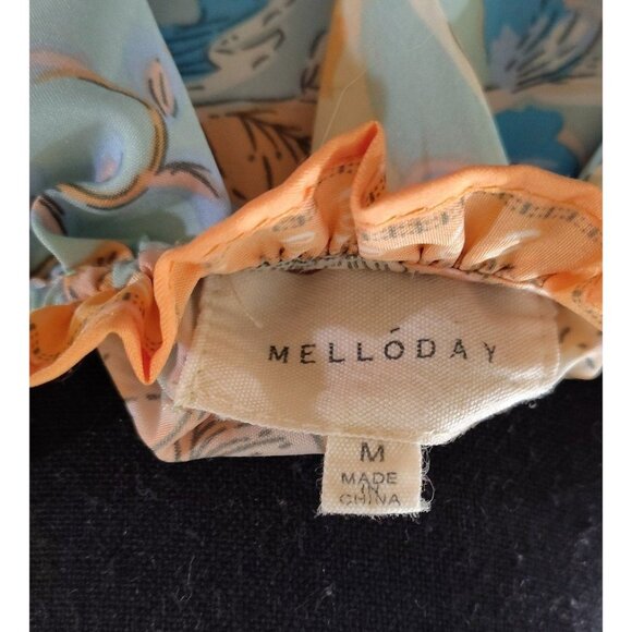 Mellowday long bubble sleeve blouse sz m - Picture 2 of 4